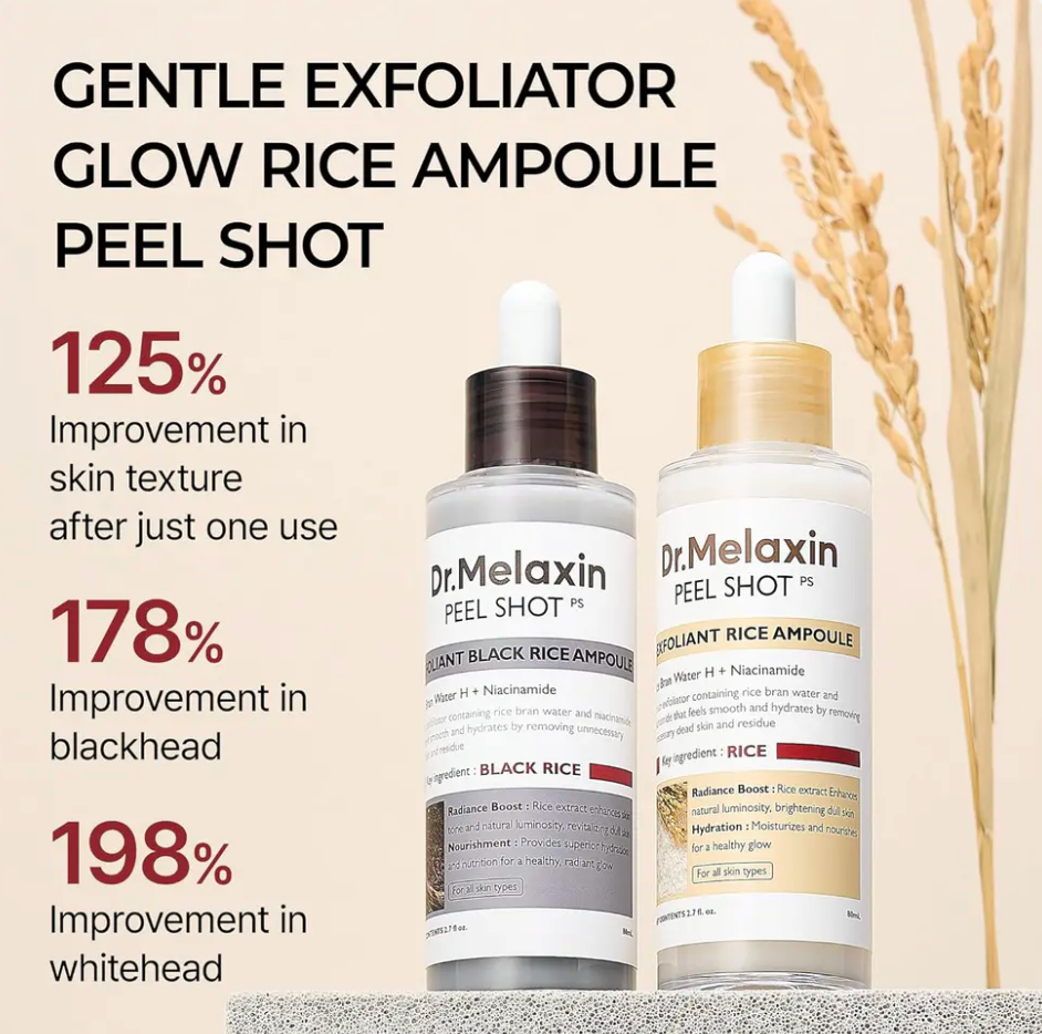 Dr.Melaxin Peel Shot Glow Set - Turmeric Spray & Rice Ampoule Duo™