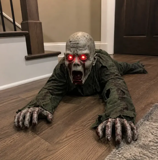 Crawling Zombie Halloween Animatronic