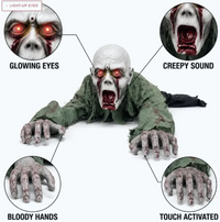 Crawling Zombie Halloween Animatronic