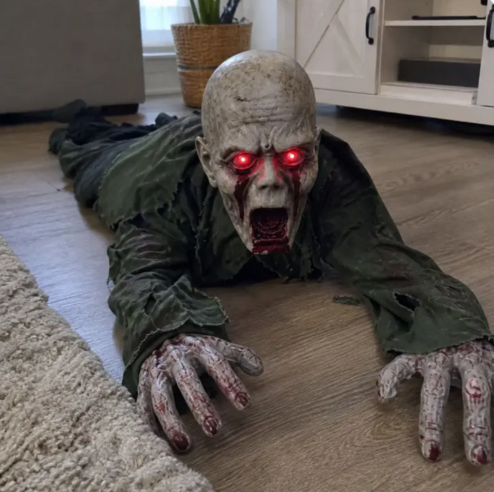 Crawling Zombie Halloween Animatronic