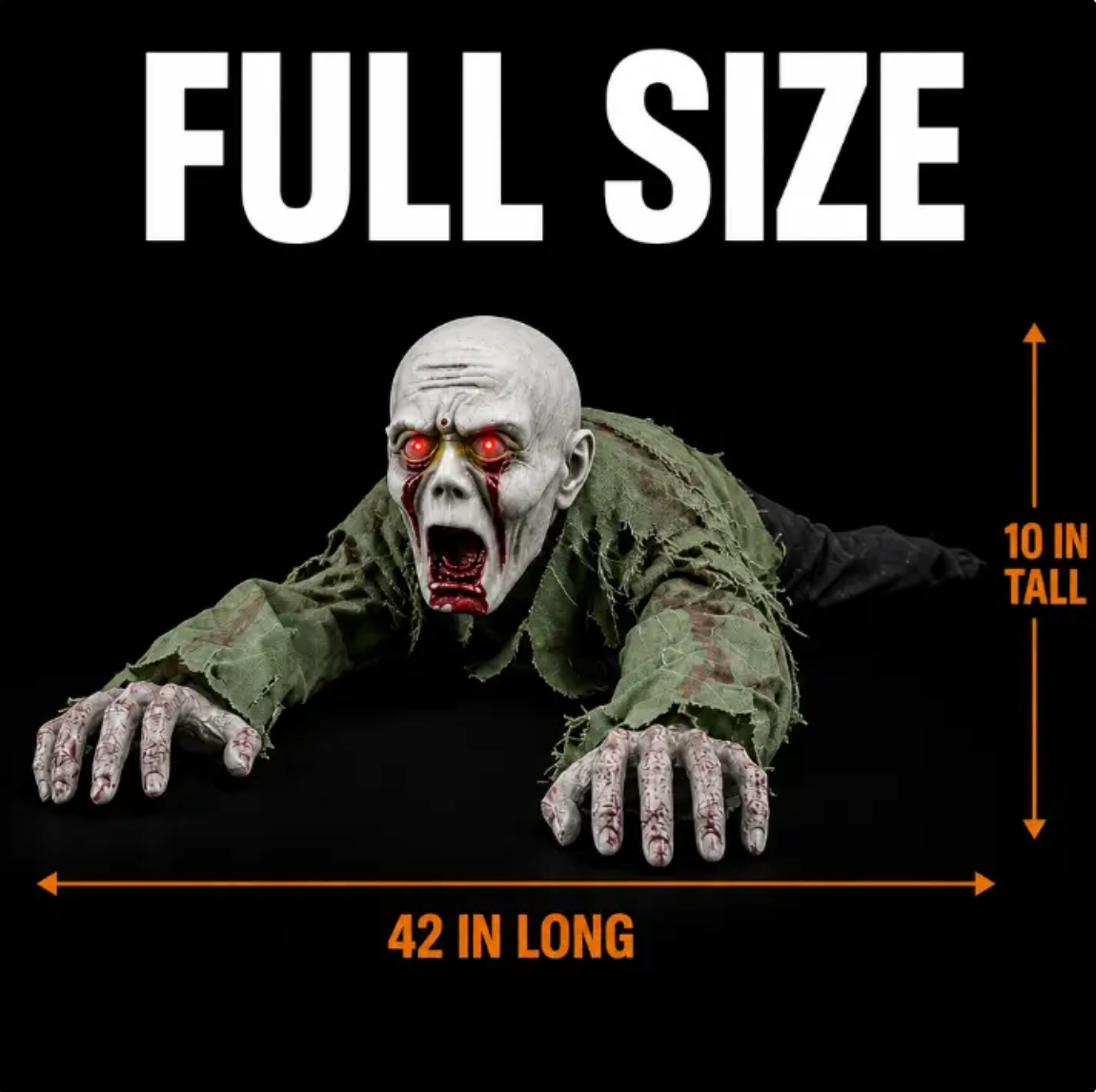 Crawling Zombie Halloween Animatronic