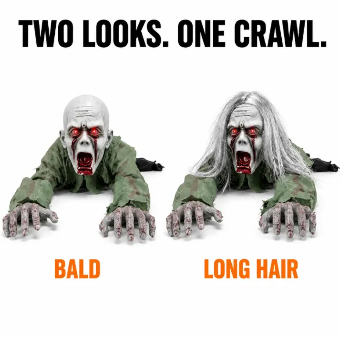 Crawling Zombie Halloween Animatronic